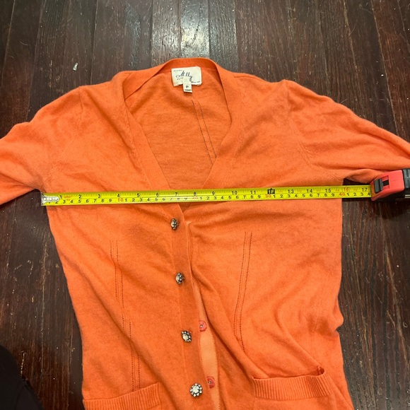 Milly of New York mixed angora coral button up cardigan - Picture 6 of 11